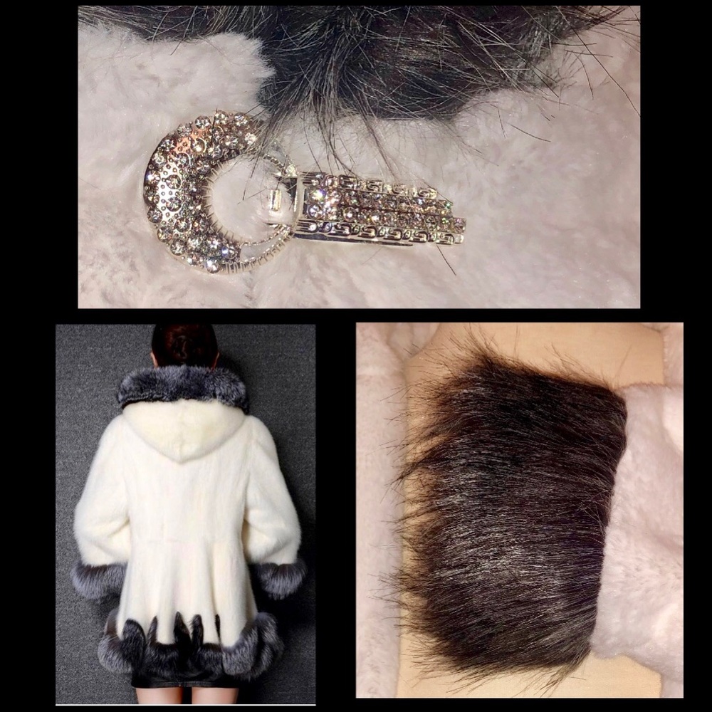 LUXURIOUS FAUX FOX FUR COAT - Picture 6 of 8